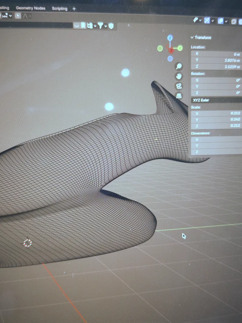 3D model of a shoe in progress