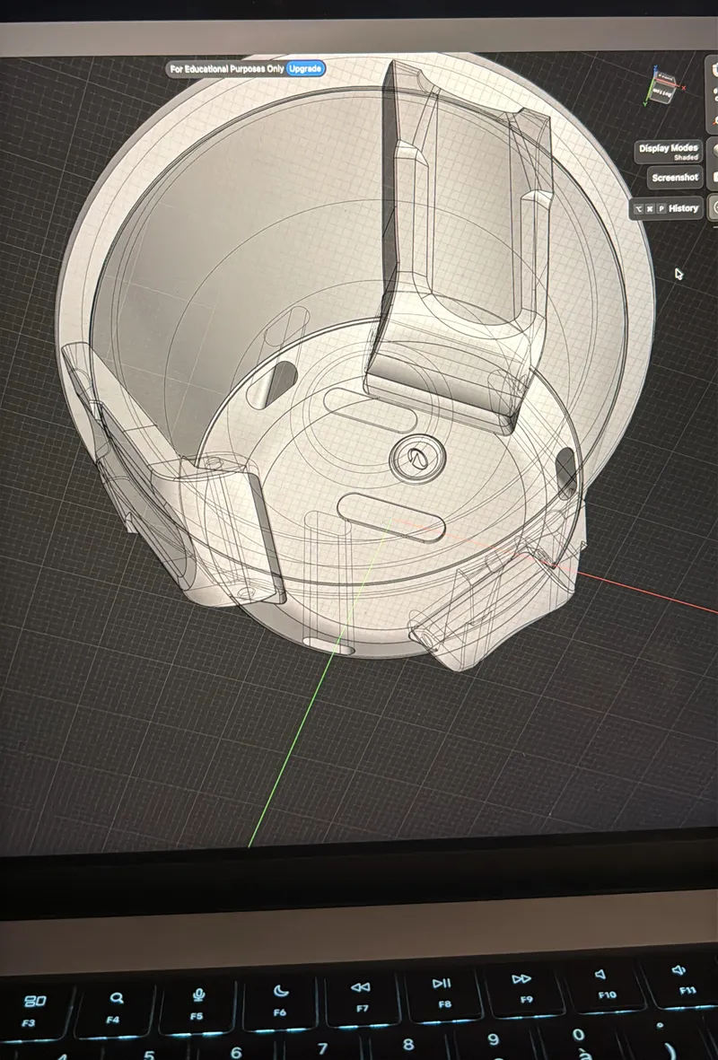 3D shell model on screen