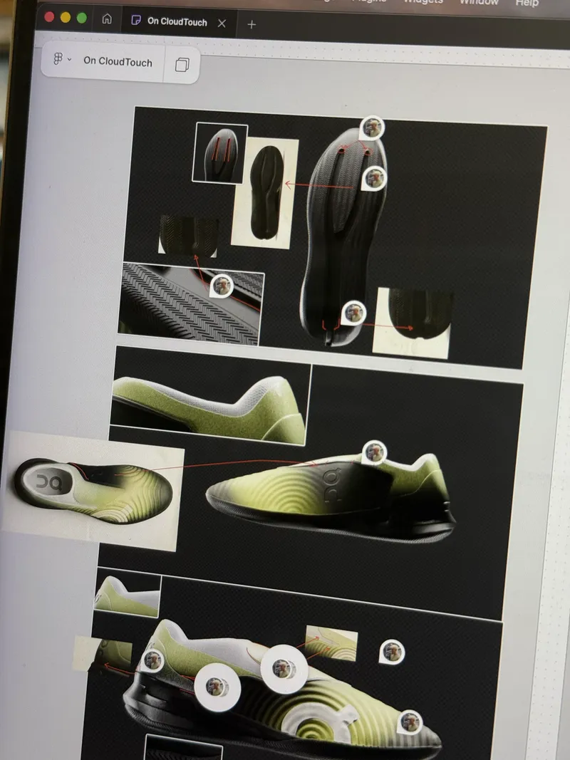 On CloudTouch concept board in Figma, with annotations