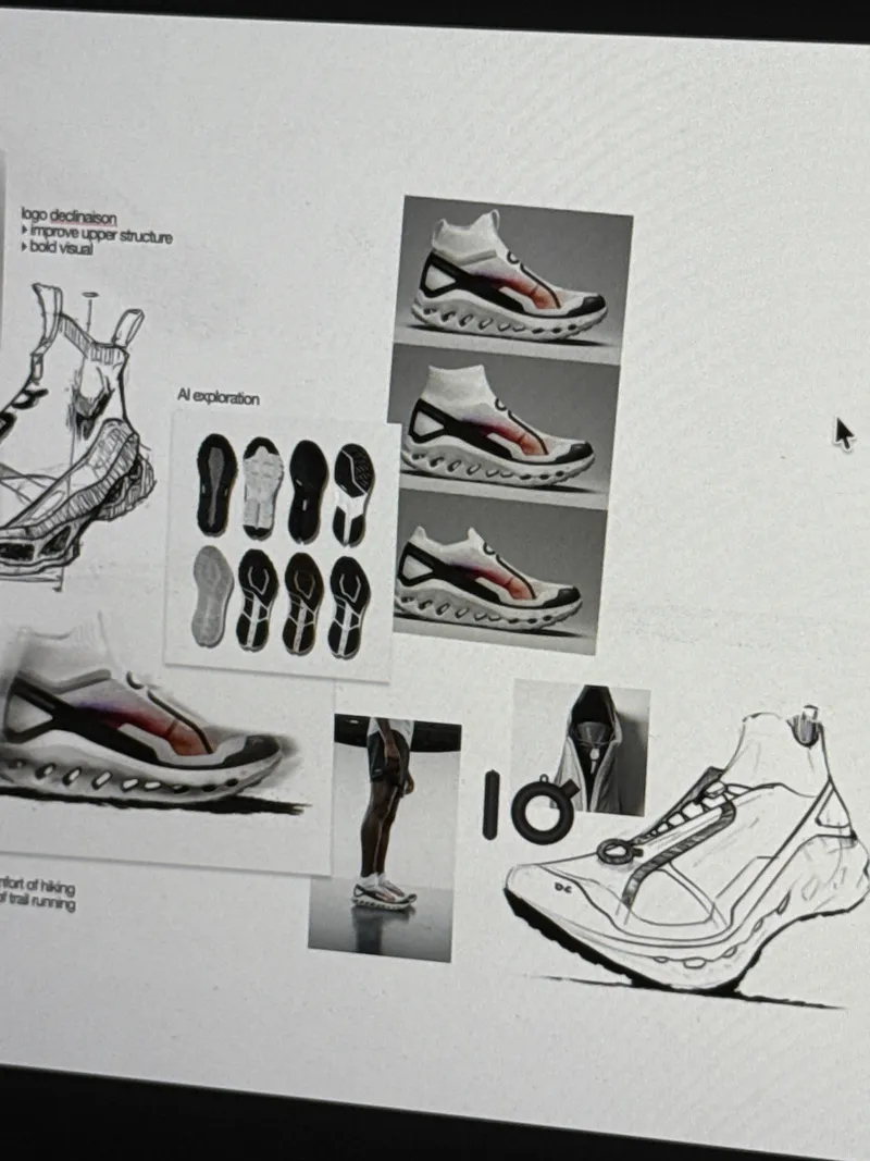 Sketch board on a screen