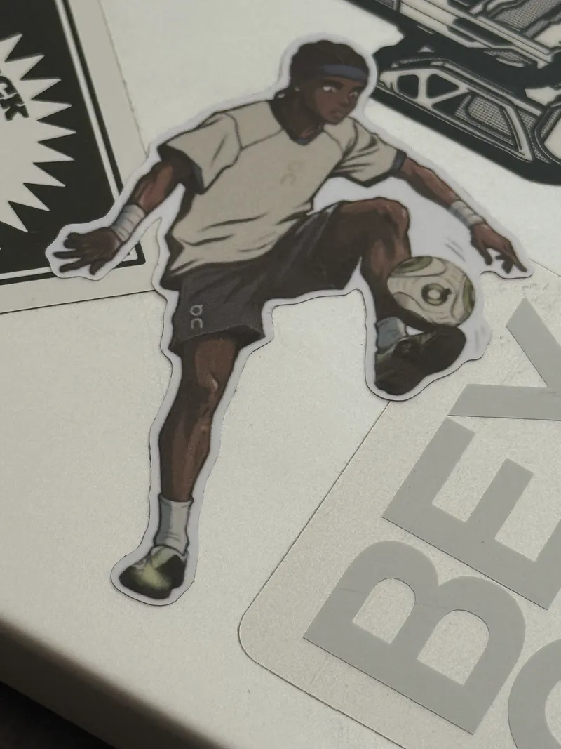 Football illustration sticker