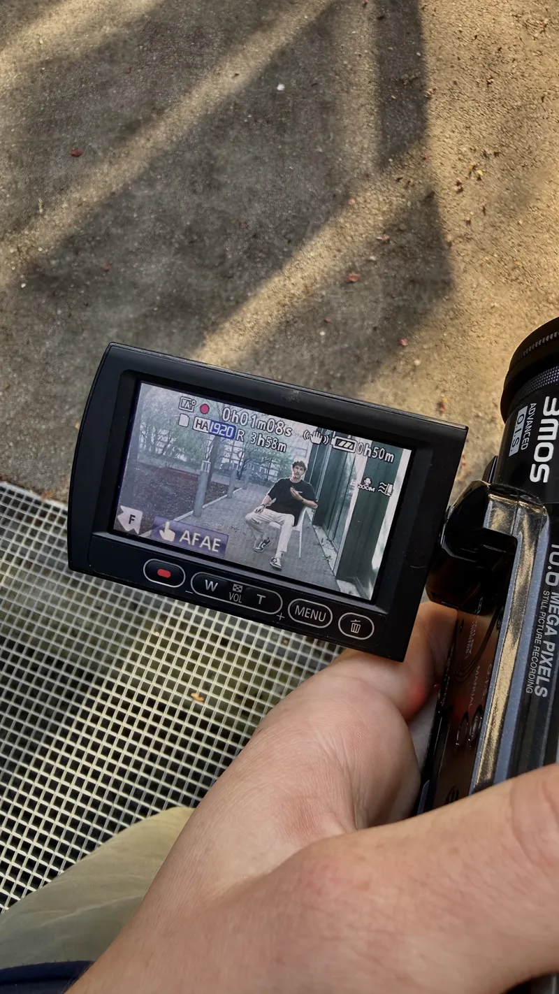 Filming with a camera