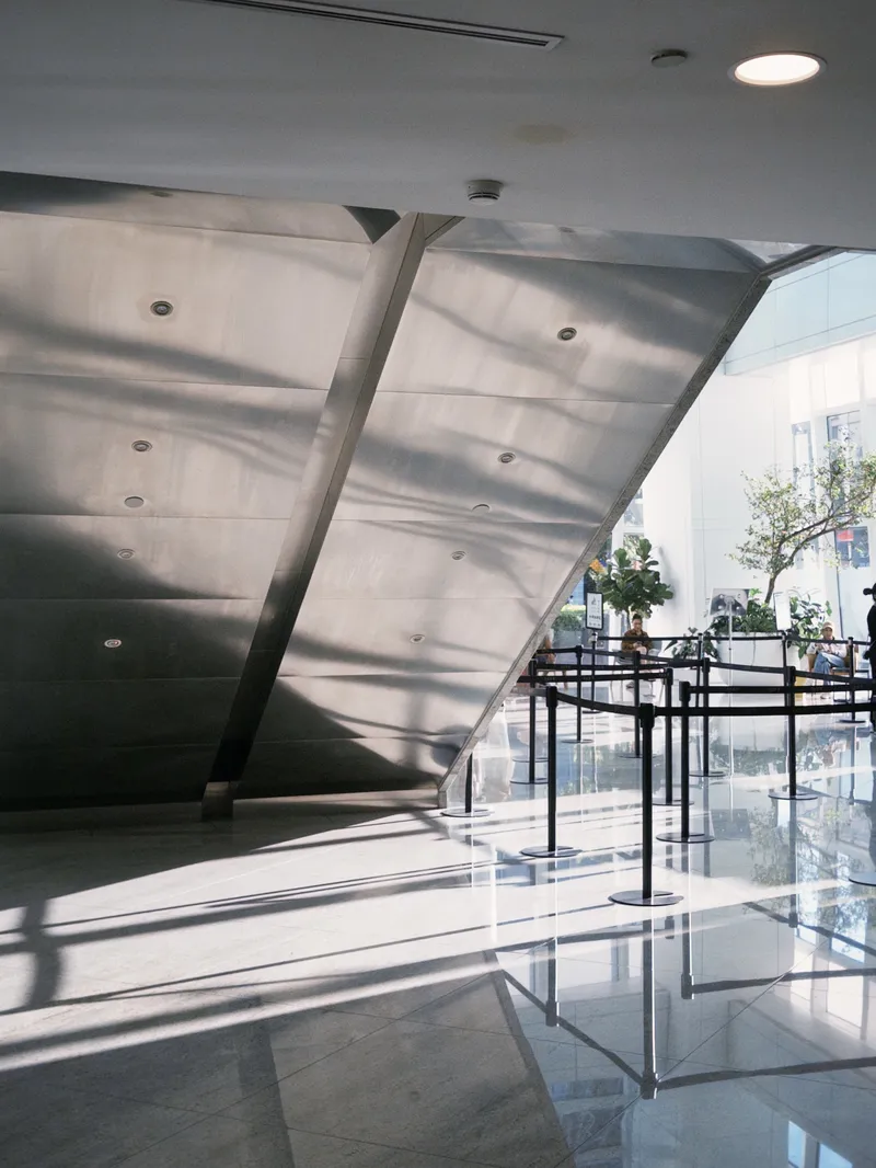 Concrete and glass interior