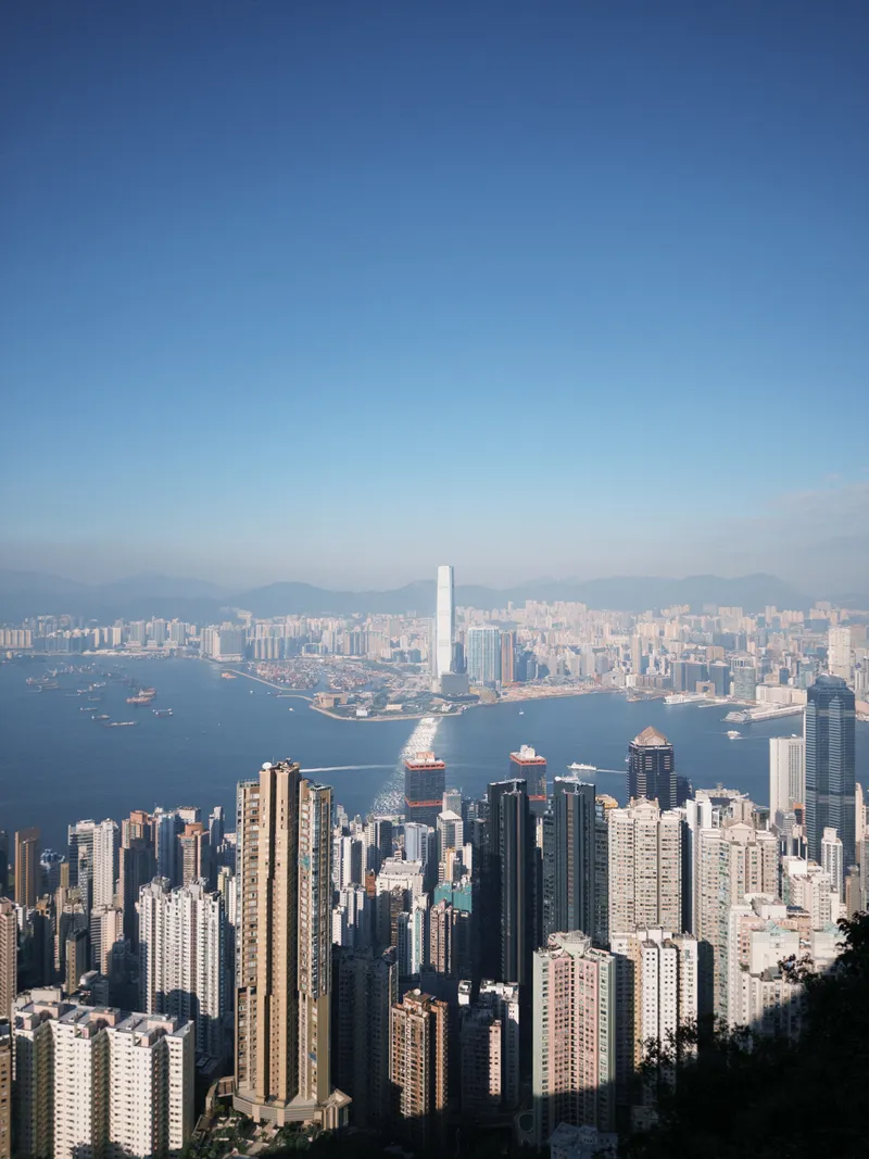 City skyline seen from above