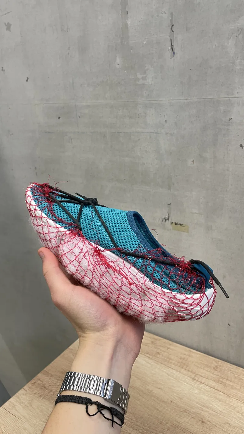 Colourful prototype held in hand