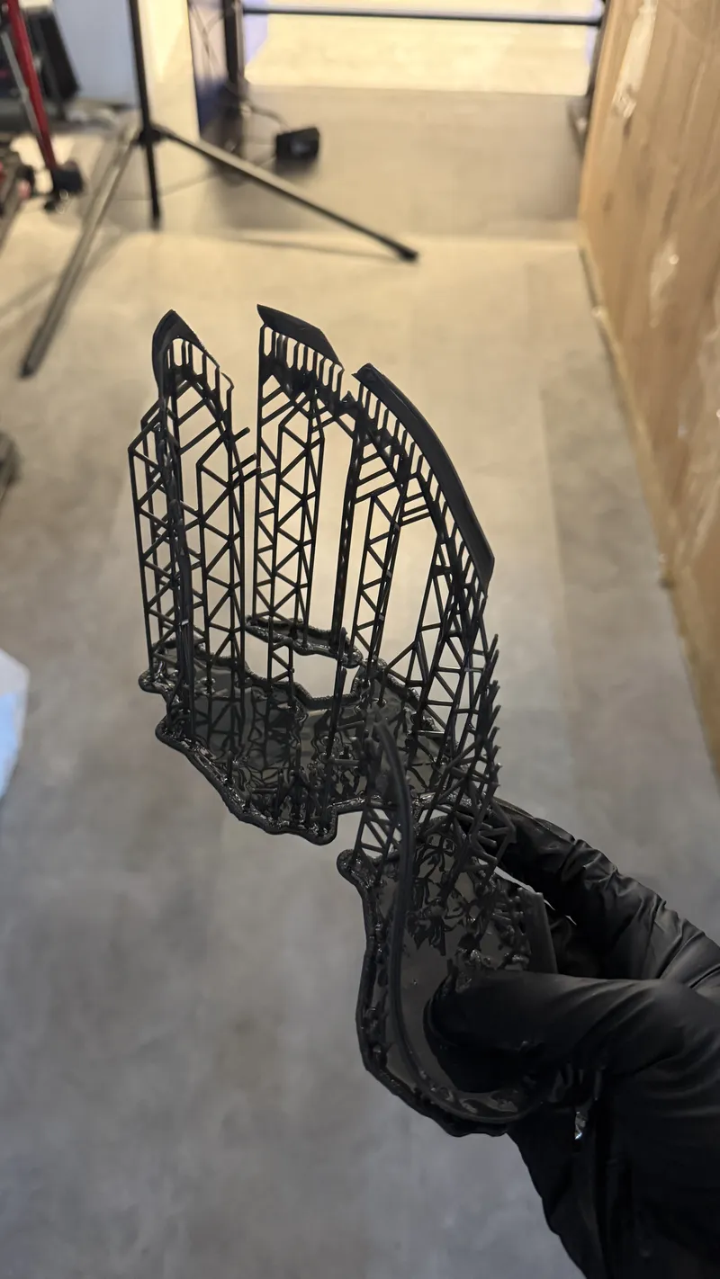 3D printed lattice structure held up