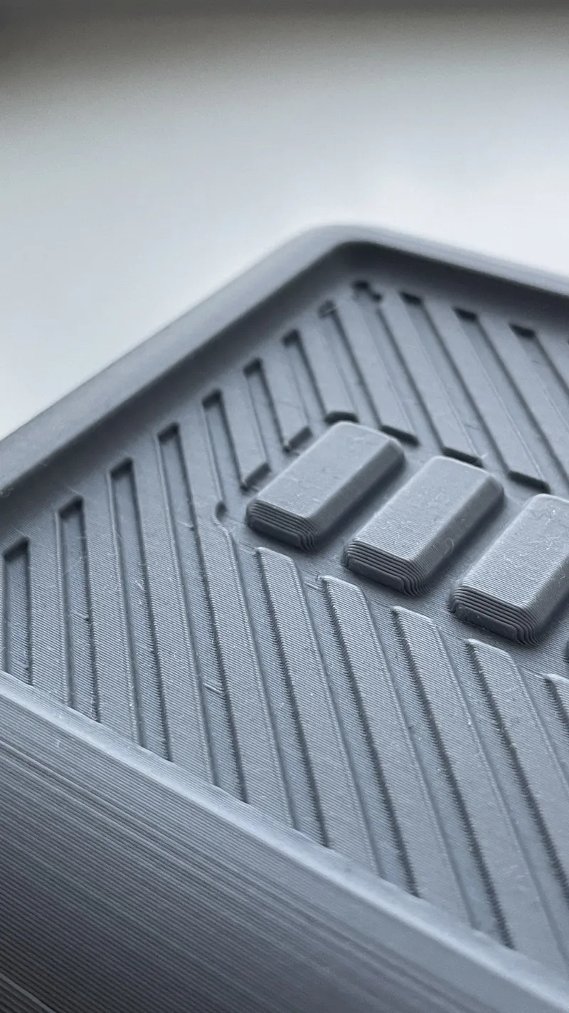 Close-up of a 3D printed surface