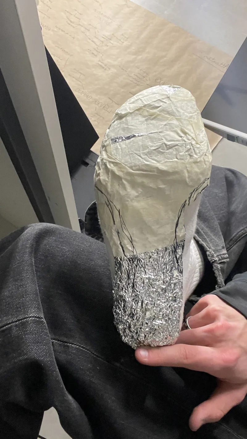 Tape and foil foot mould