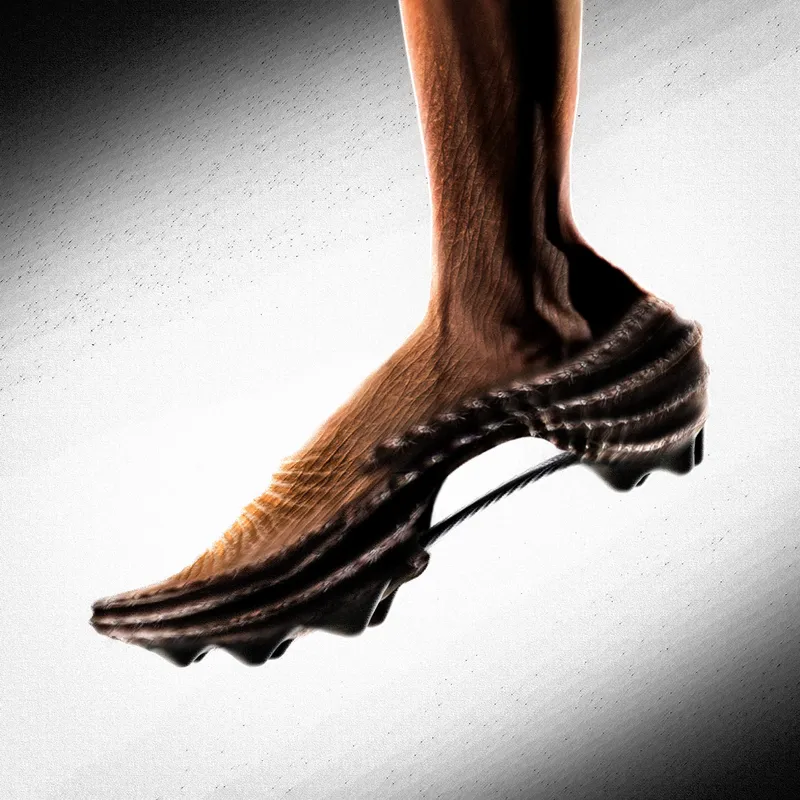 Concept render of a foot wrapped in a sculpted sole