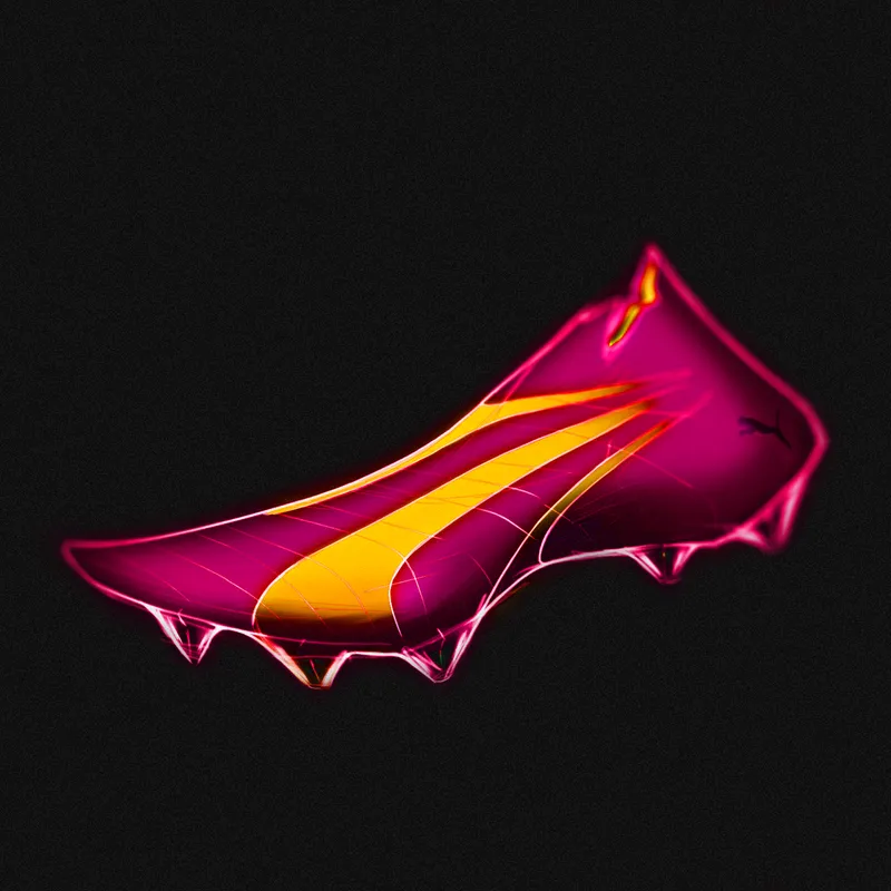 Football boot concept render in pink and yellow