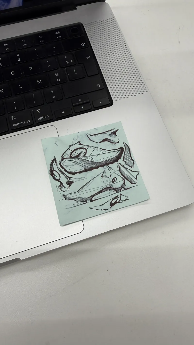 Sketch on a laptop